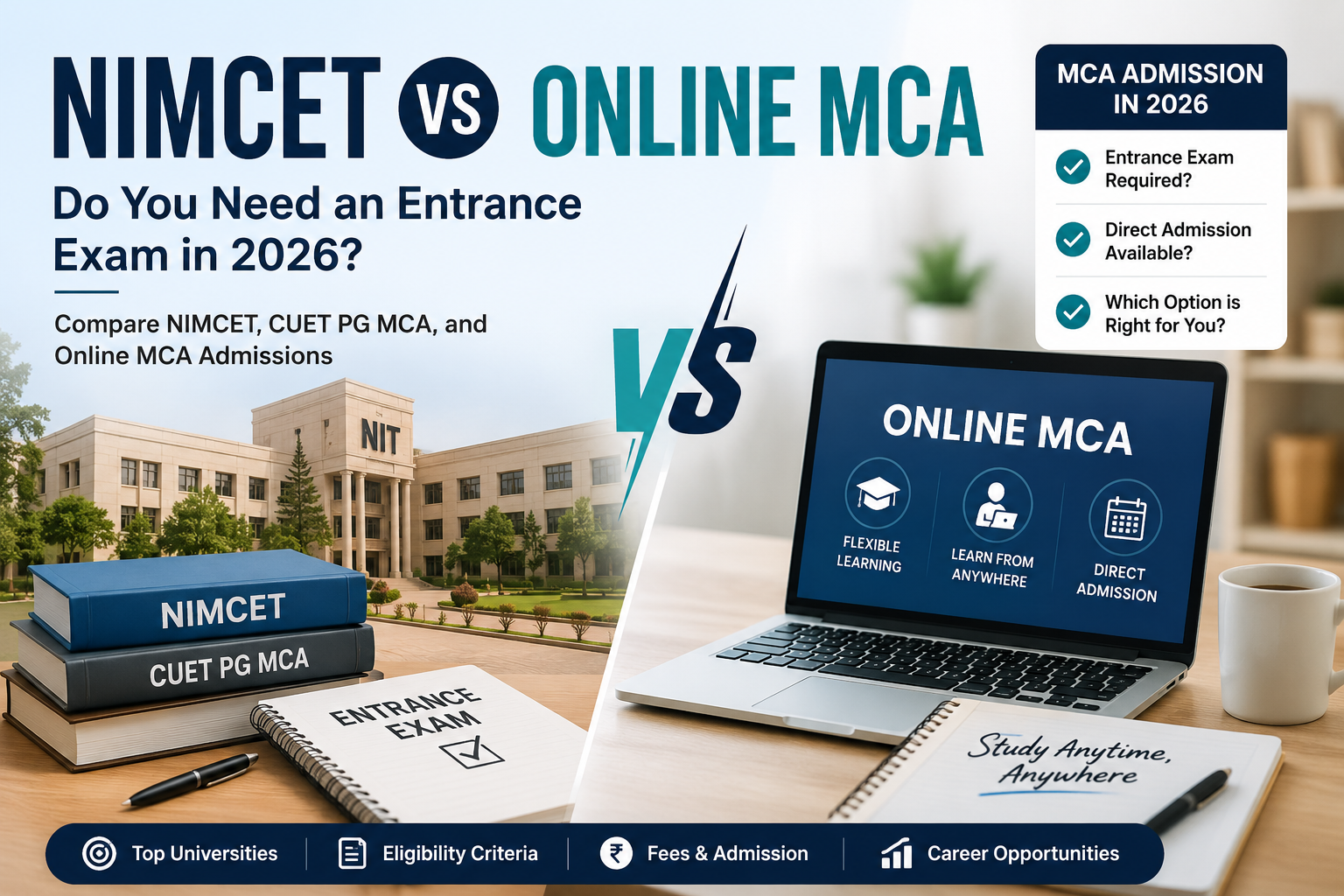 NIMCET vs Online MCA: Do You Need an Entrance Exam in 2026?