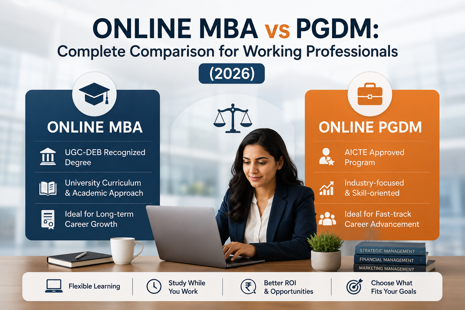 Online MBA vs PGDM: Complete Comparison for Working Professionals (2026)