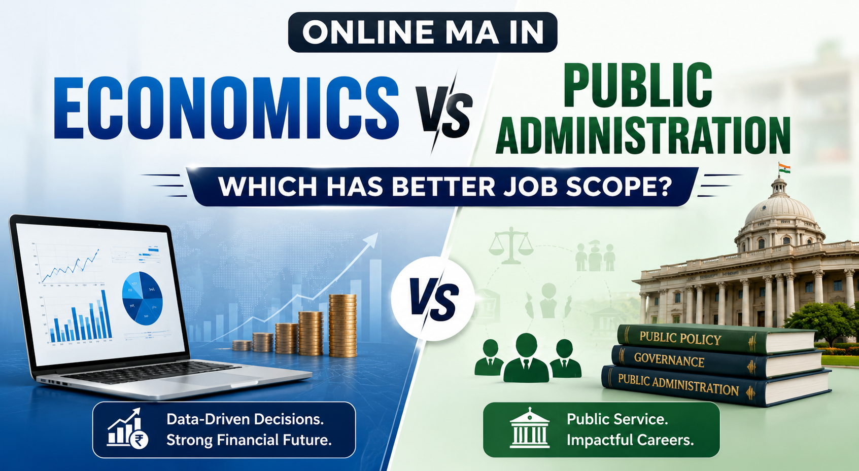 Online MA in Economics vs MA in Public Administration: Which Has Better Job Scope?