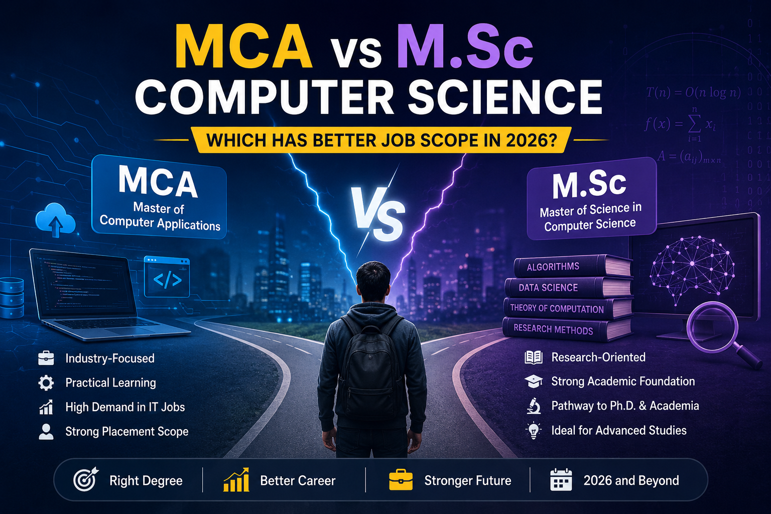 MCA vs M.Sc Computer Science: Which Has Better Job Scope in 2026?